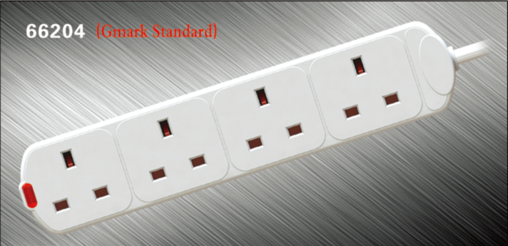 3 GANG BS EXTENSION SOCKET WITH INDICATE LIGHT CE ROHS MODEL NO 66203插图3